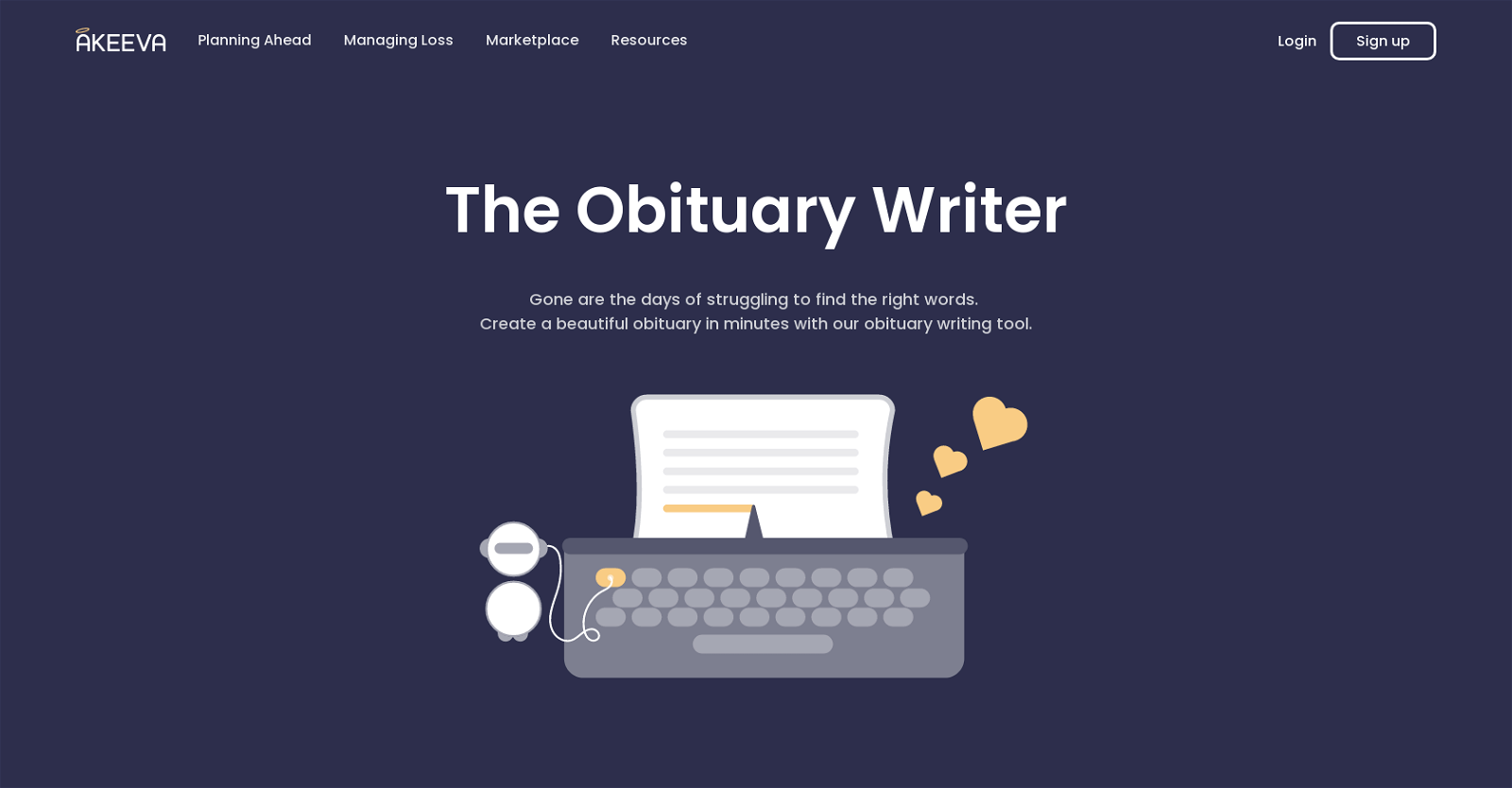 Obituary Writer website