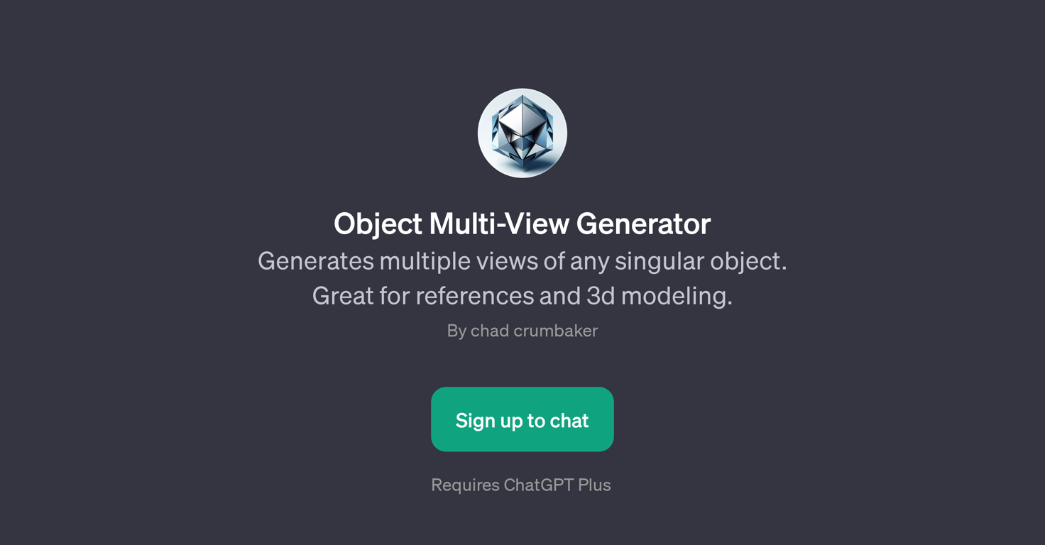 Object Multi-View Generator website