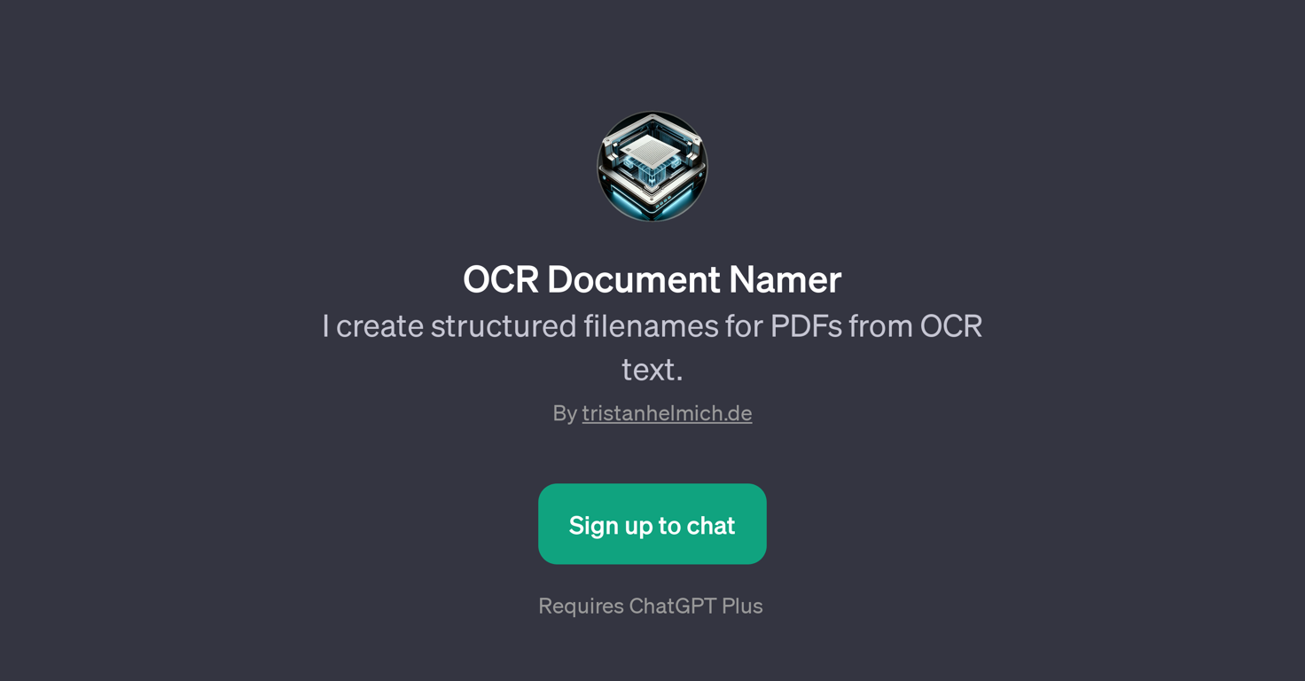 OCR Document Namer website
