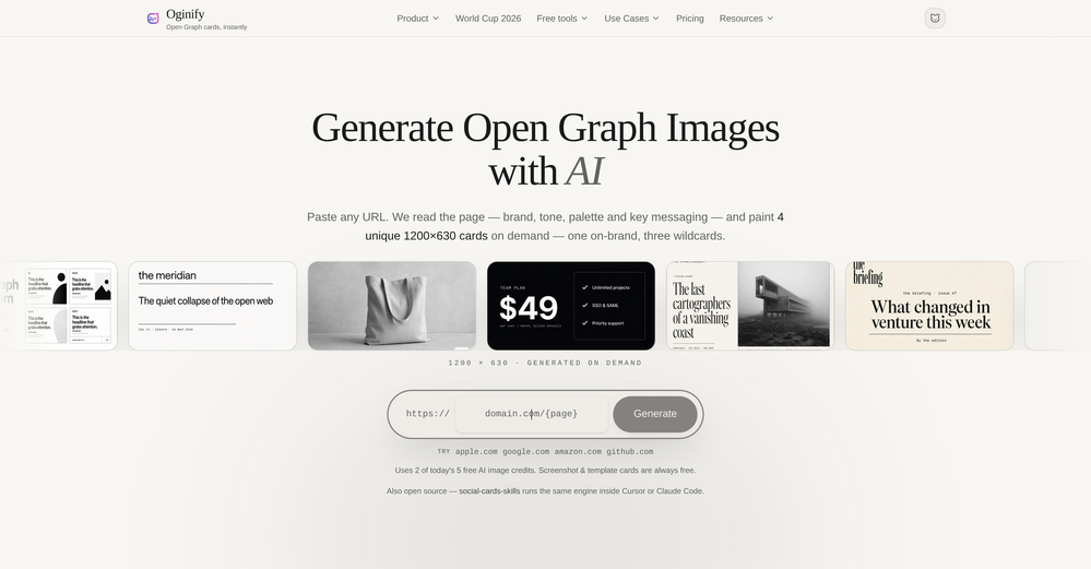 Oginify website