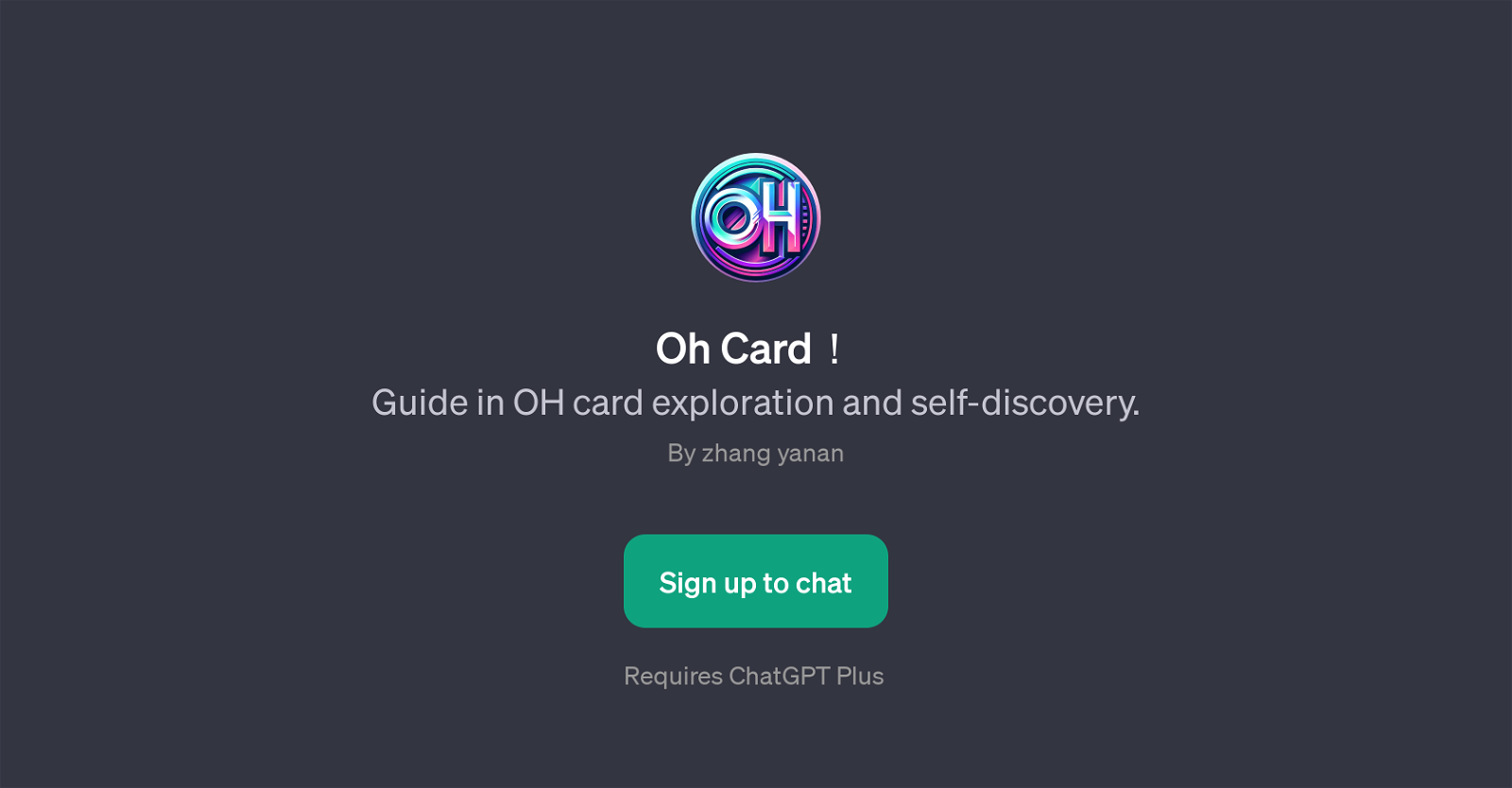 Oh Card website