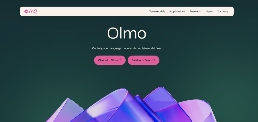 Olmo by Ai2 website