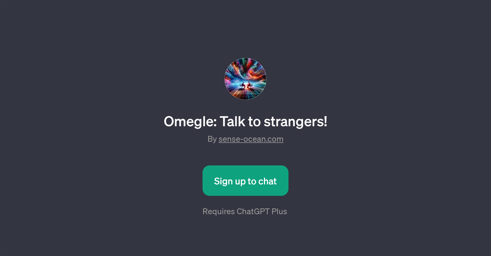 Omegle: Talk to strangers! GPT website