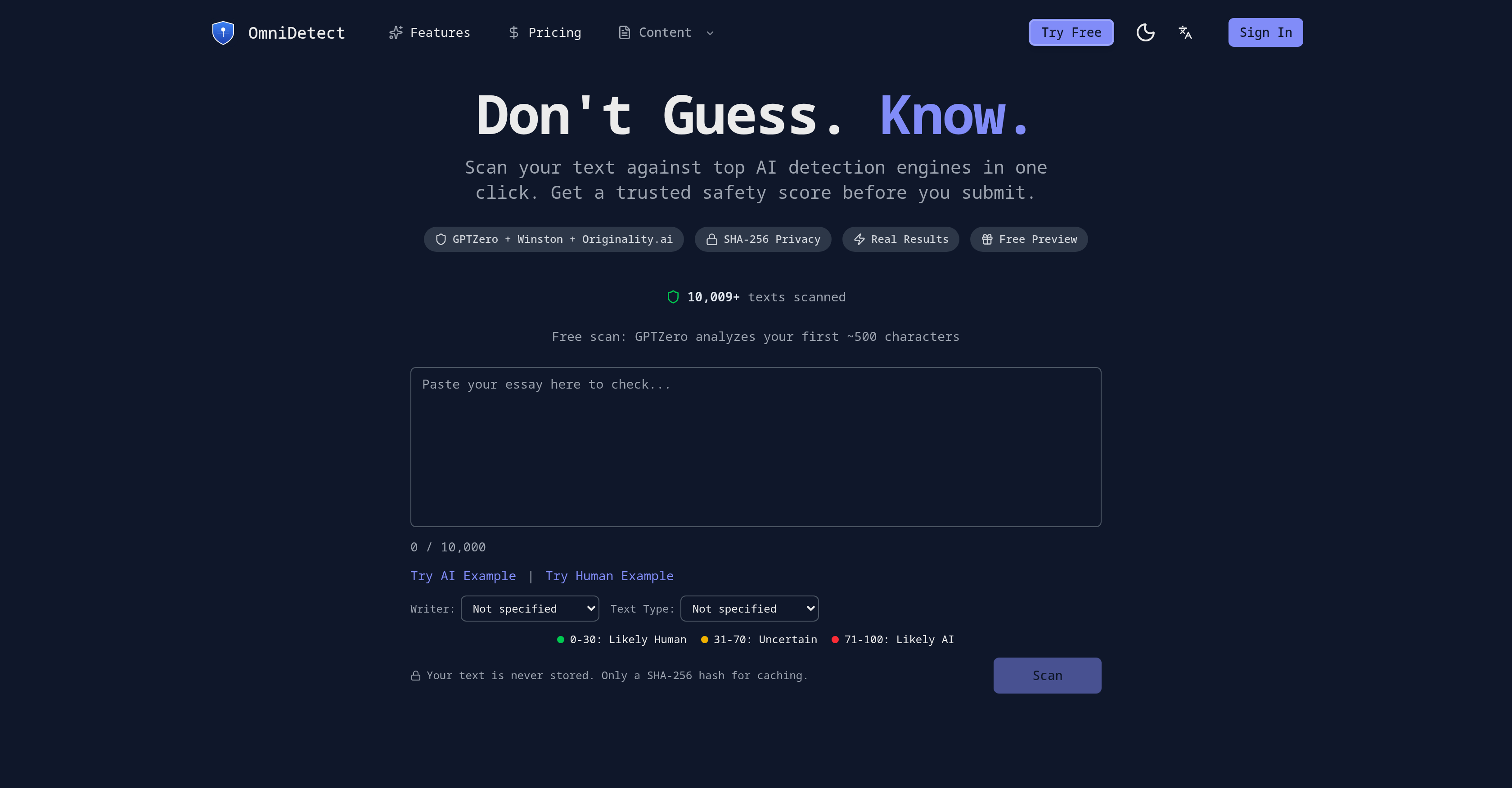 OmniDetect preview