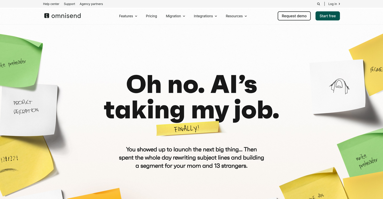 Omnisend website