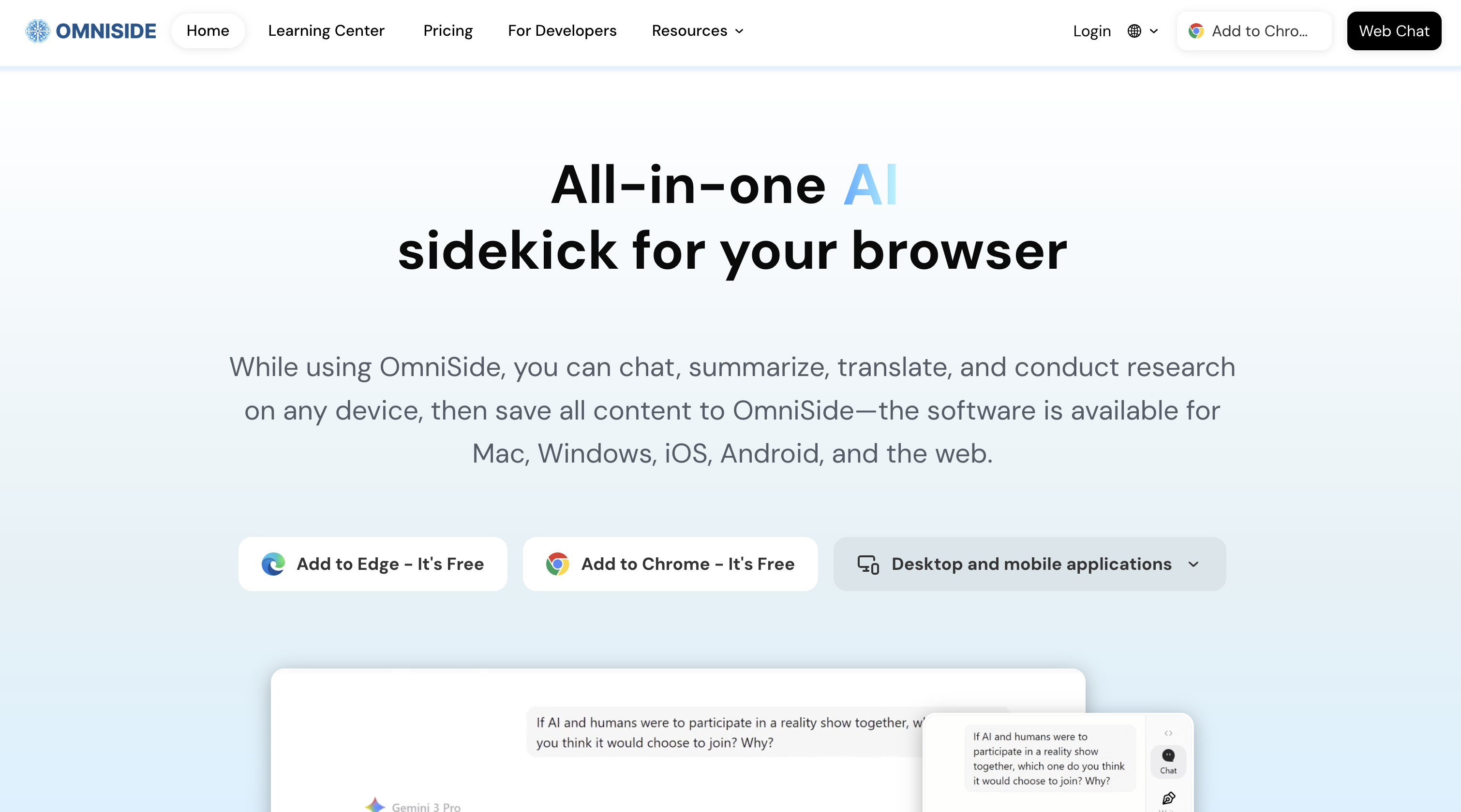 OmniSide - AI Tool For Personal assistant