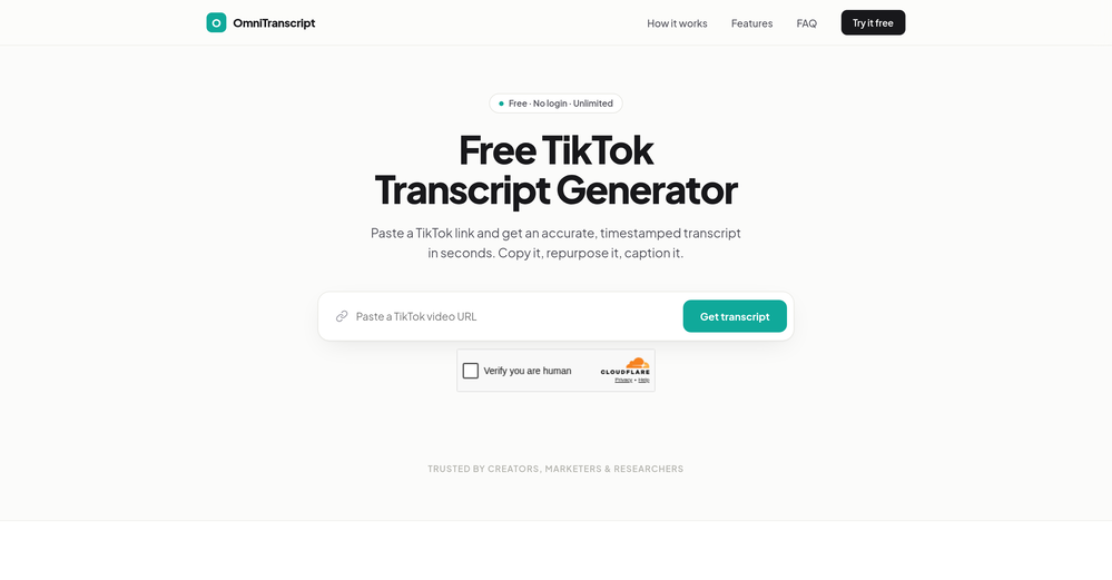 OmniTranscript website