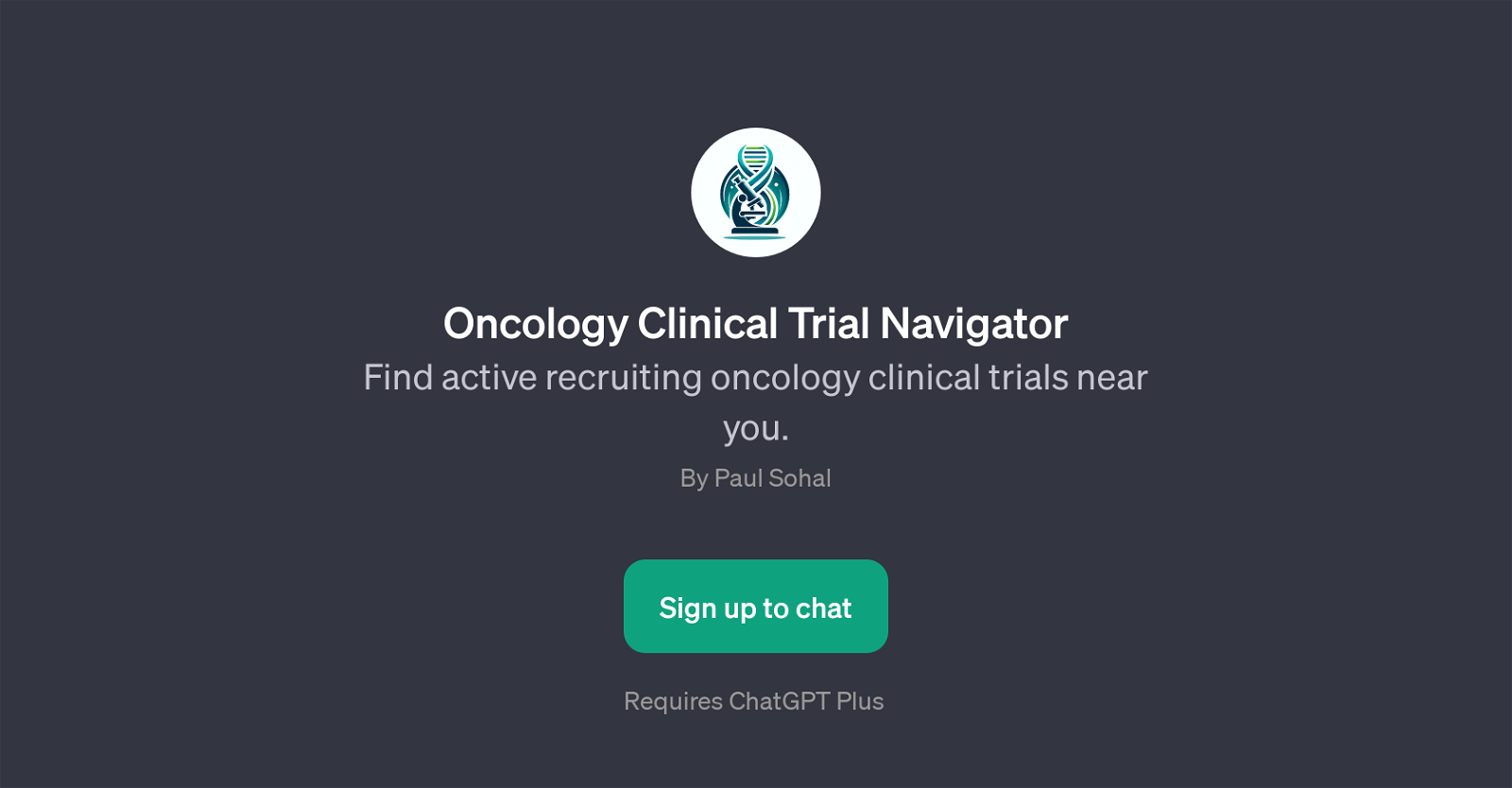 Oncology Clinical Trial Navigator website