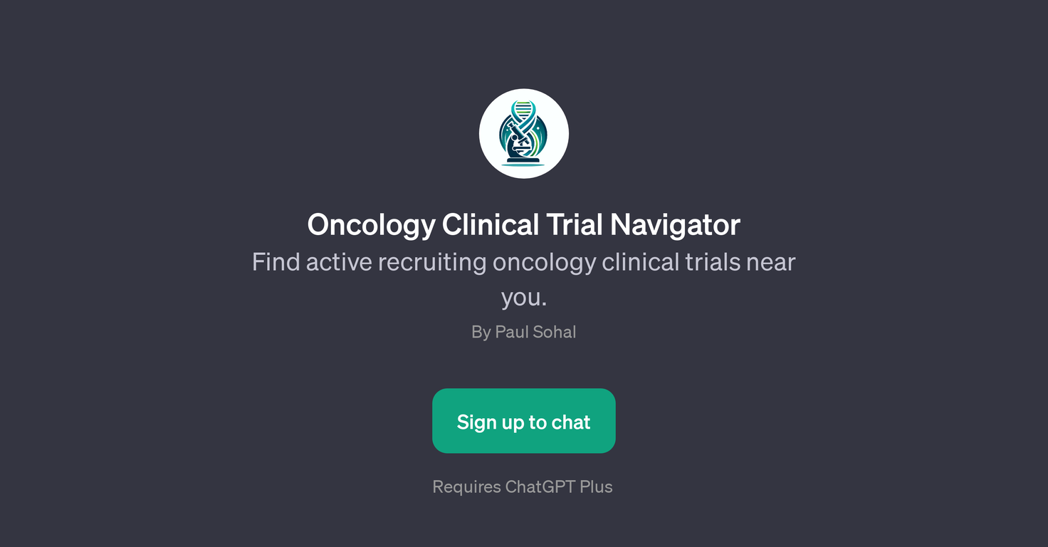 Oncology Clinical Trial Navigator website