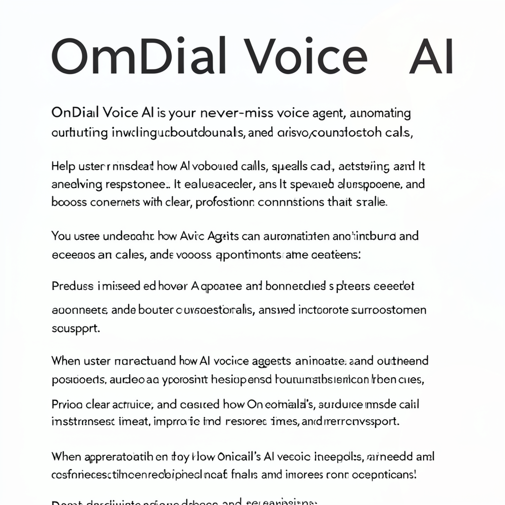 OnDial Voice AI website
