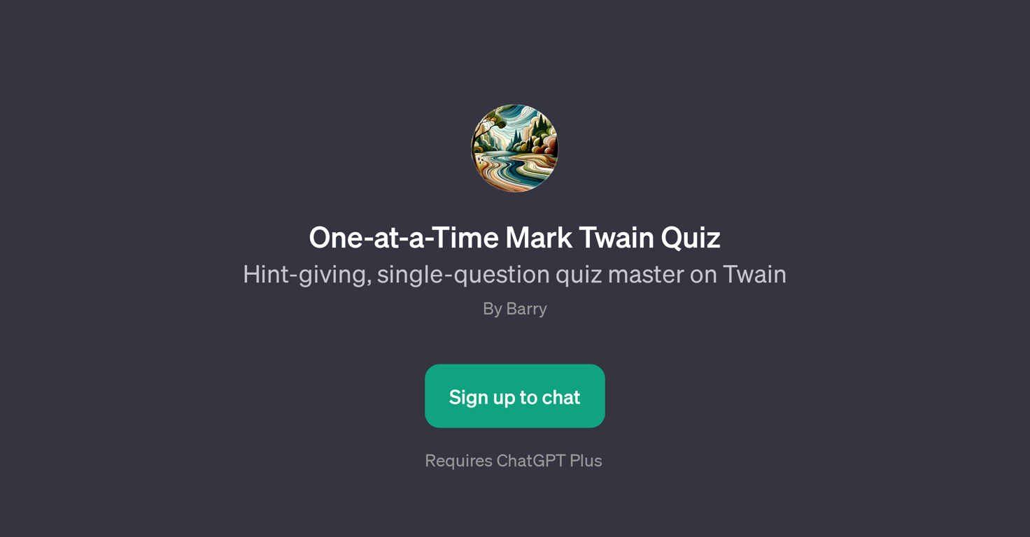 One-at-a-Time Mark Twain Quiz website