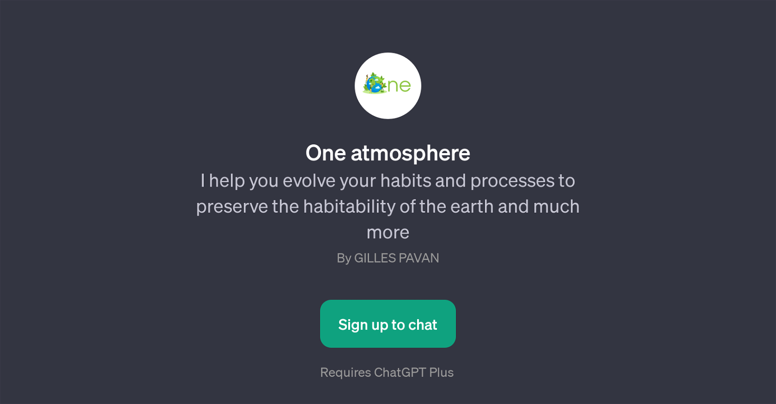 One Atmosphere website