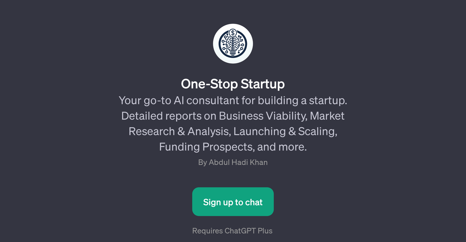 One-Stop Startup website