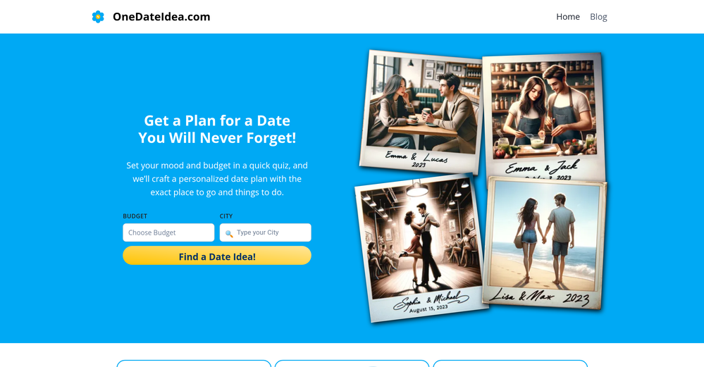 OneDateIdea website