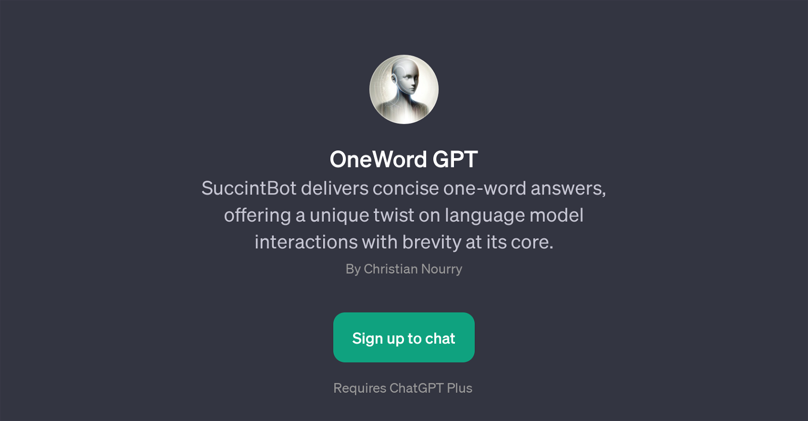 OneWord GPT website