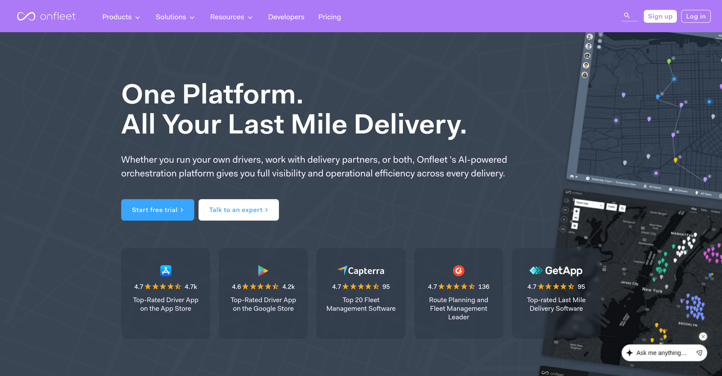 Onfleet website