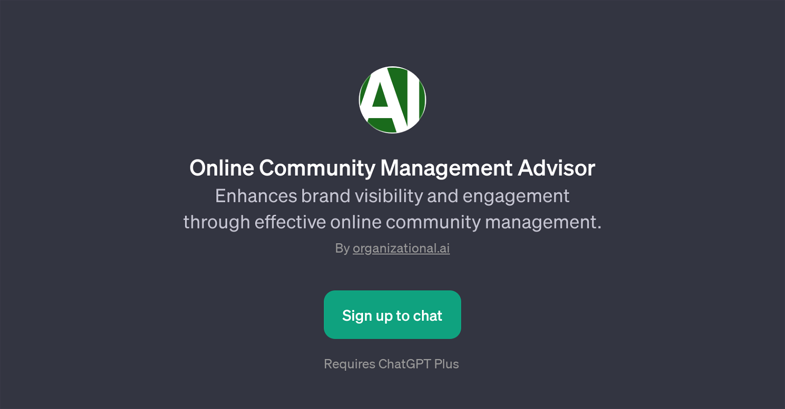 Online Community Management Advisor website
