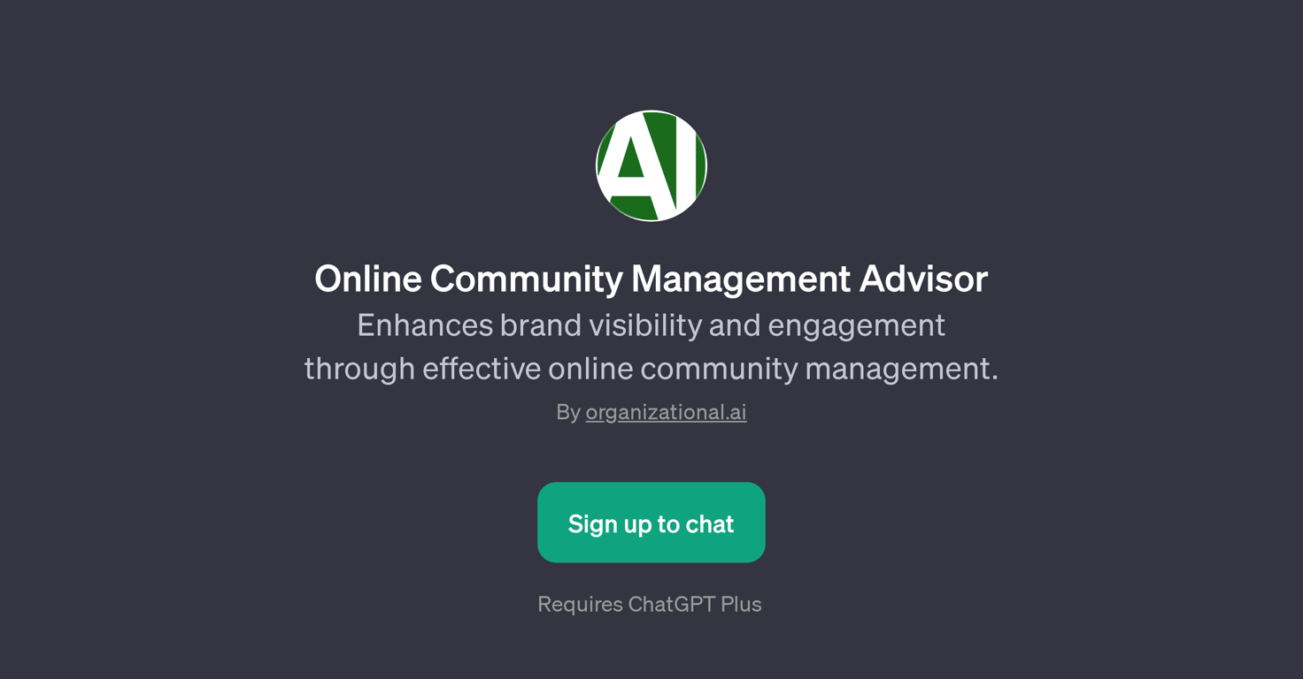 Online Community Management Advisor website
