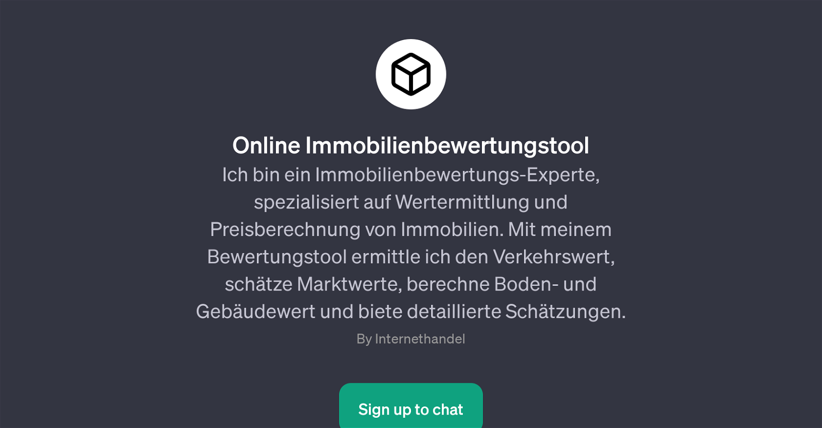 Online Immobilienbewertungstool website