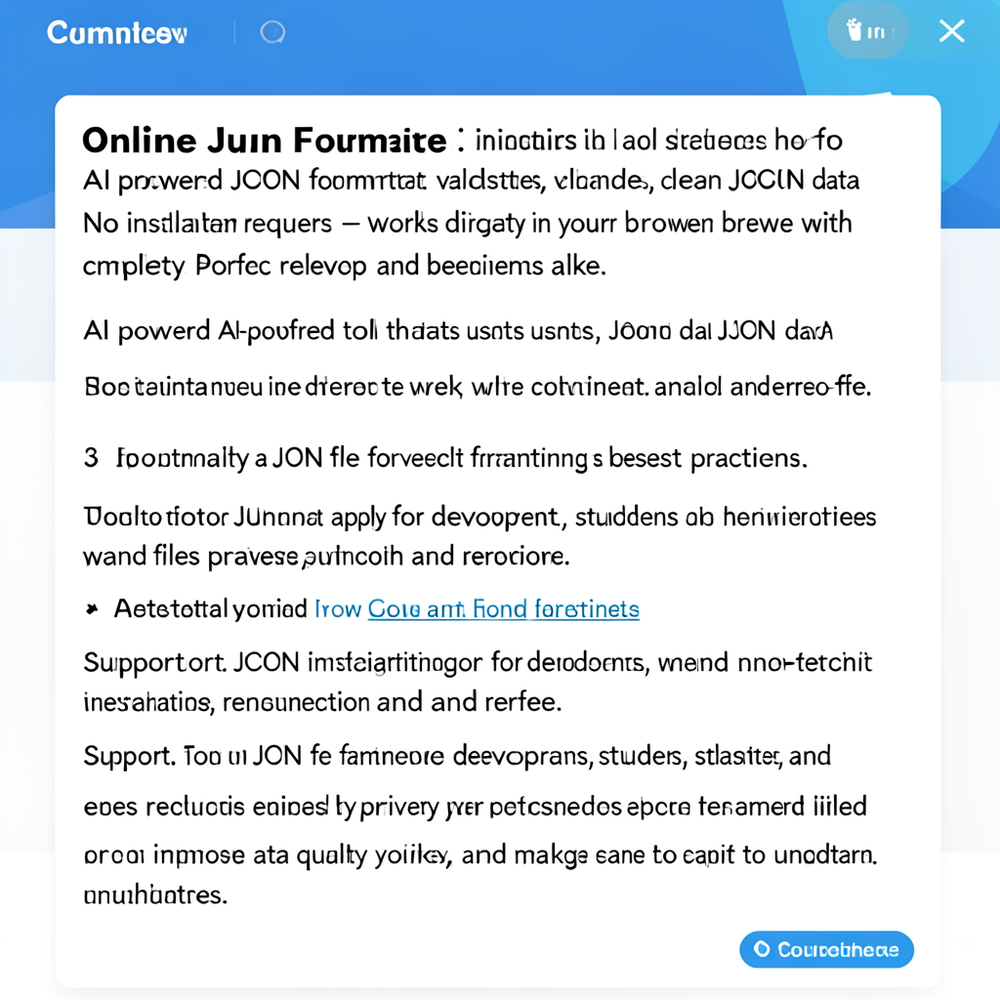 Online Json Formatter website