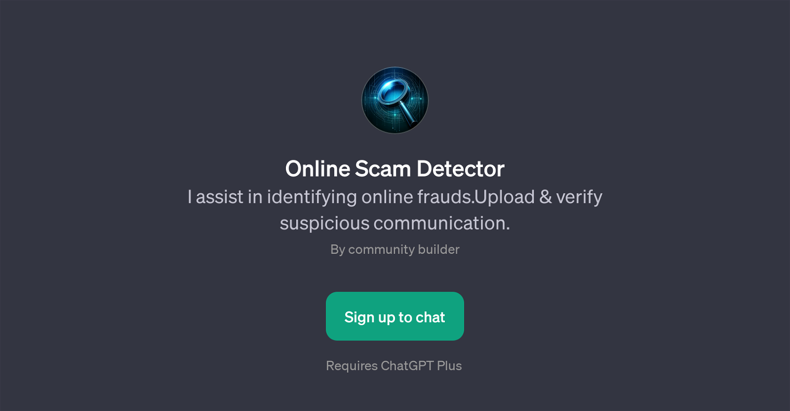 Online Scam Detector website