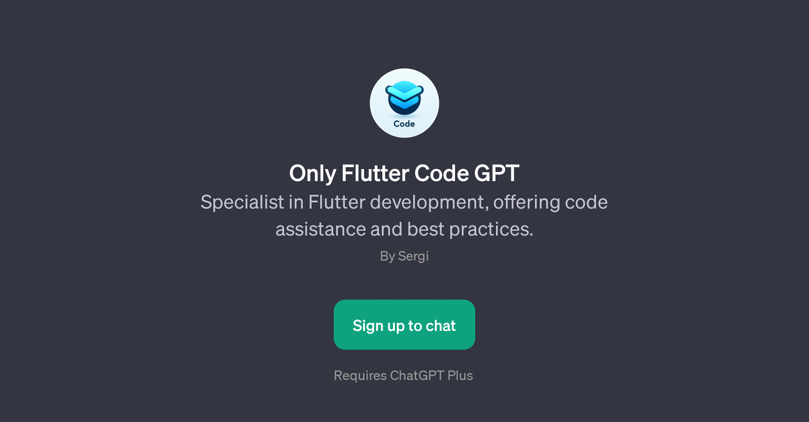 Only Flutter Code GPT website