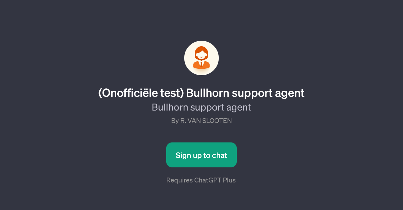 (Onofficile test) Bullhorn support agent website