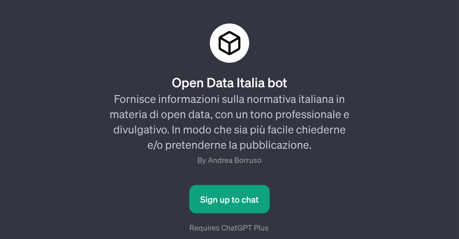 Open Data Italia bot website
