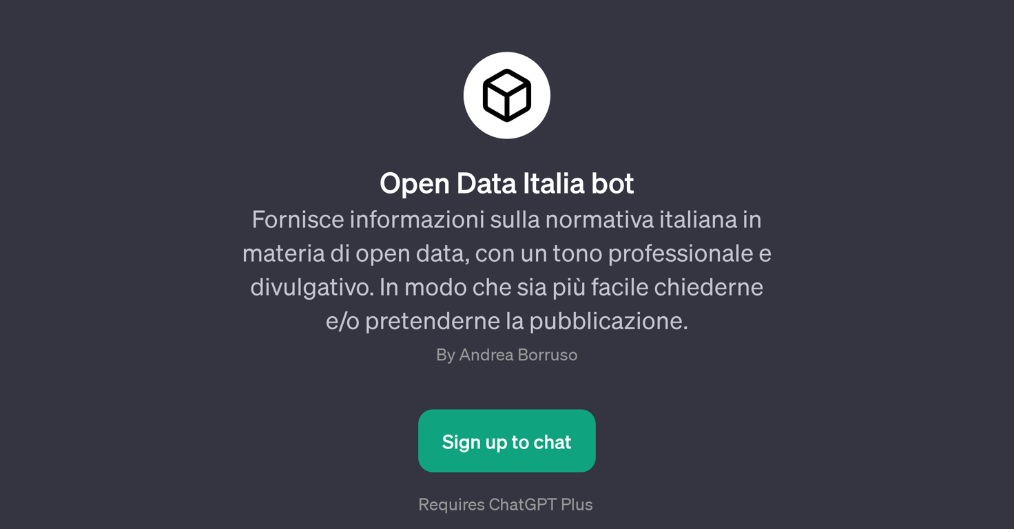 Open Data Italia bot website