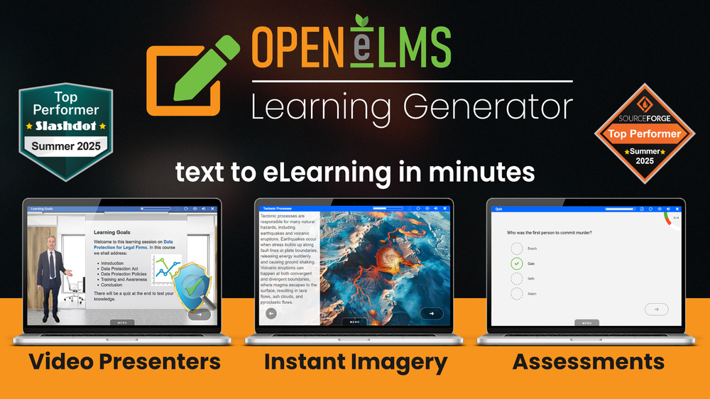Open eLMS Learning Generator website