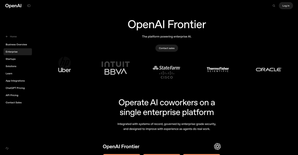OpenAI Frontier website