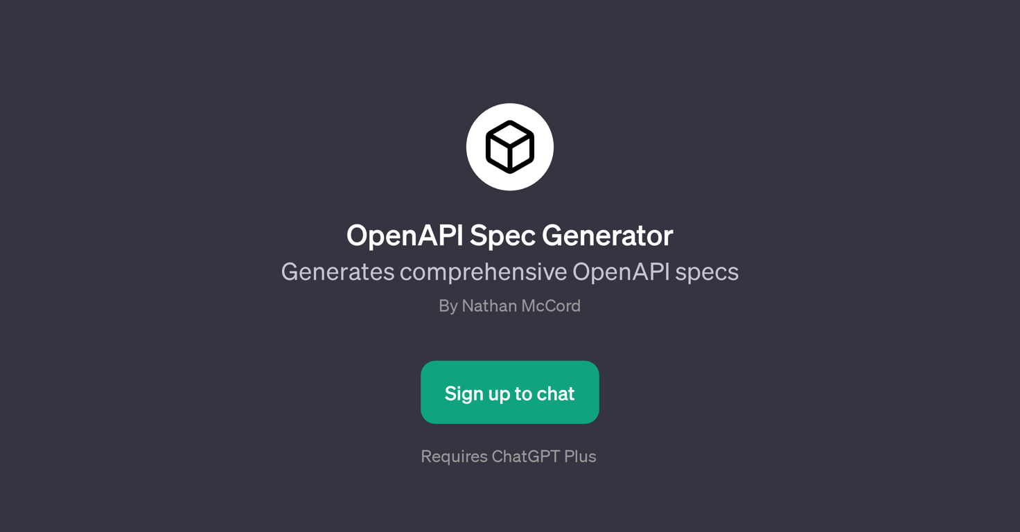 OpenAPI Spec Generator website