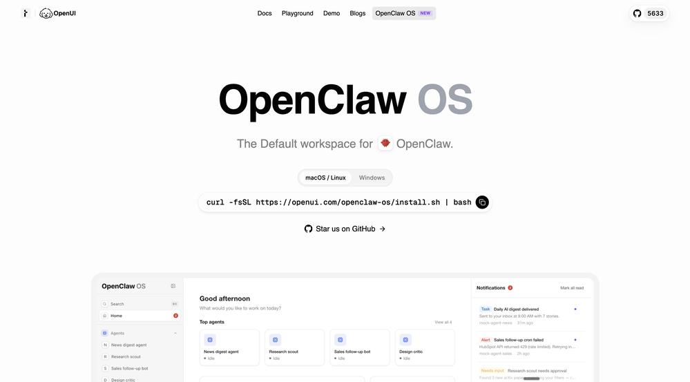 OpenClaw OS website