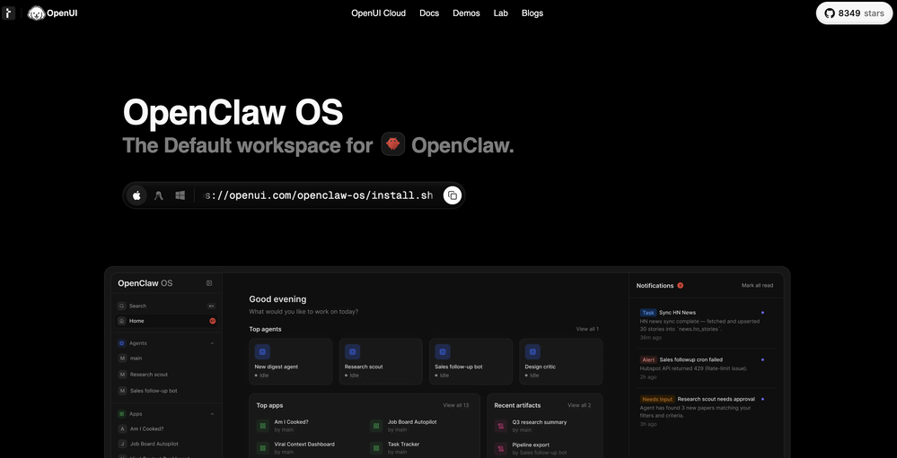OpenClaw OS website