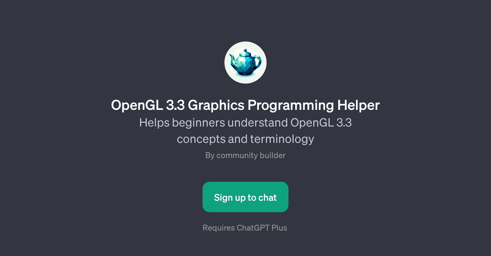 OpenGL 3.3 Graphics Programming Helper website