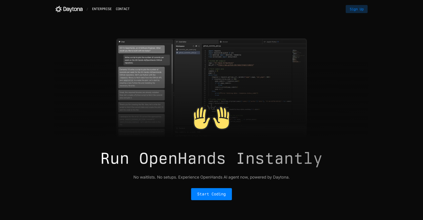OpenHands   Daytona website