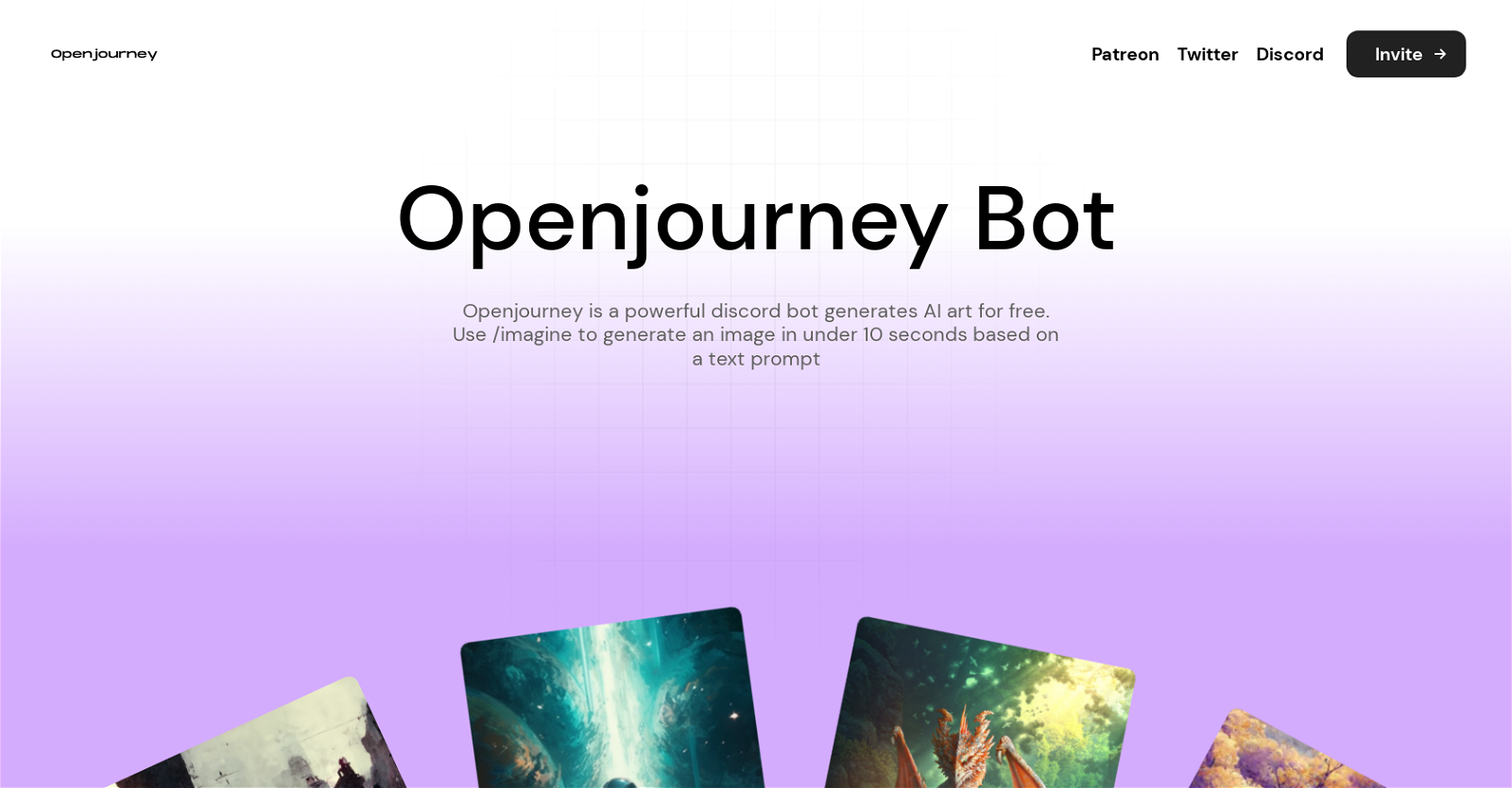 Openjourney Bot website