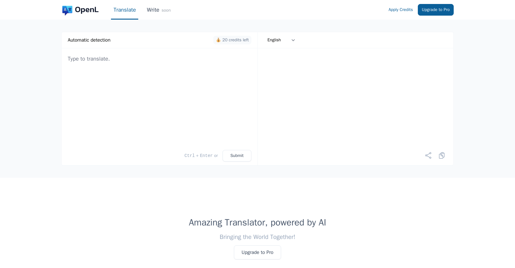 OpenL Best Text Translation AI Tool