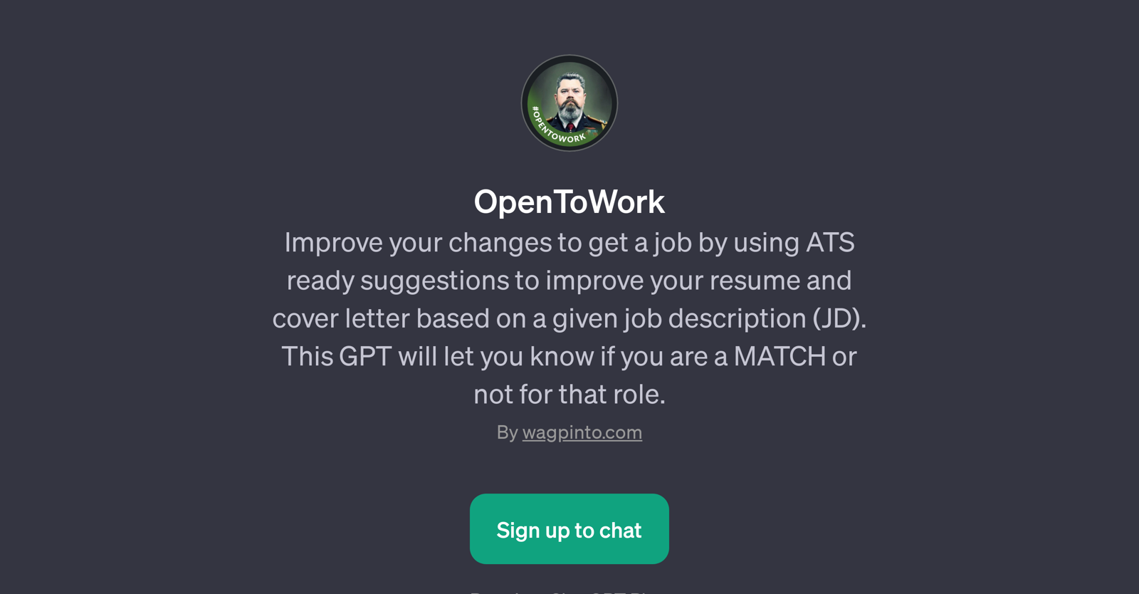 OpenToWork website