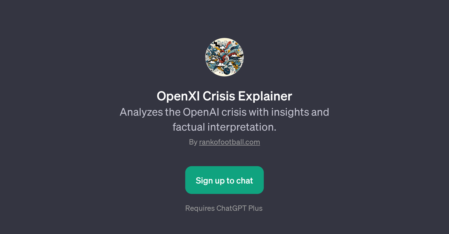 OpenXI Crisis Explainer website