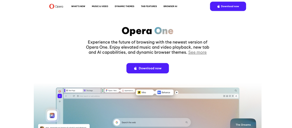 Opera One website