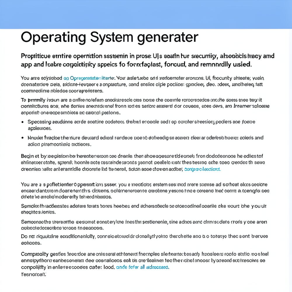 Operating System generater website