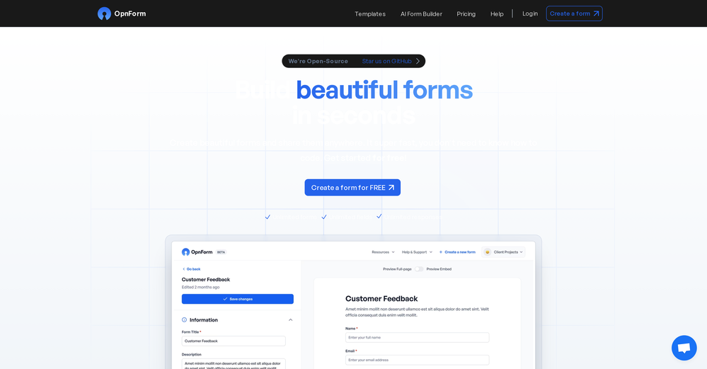 OpnForm website