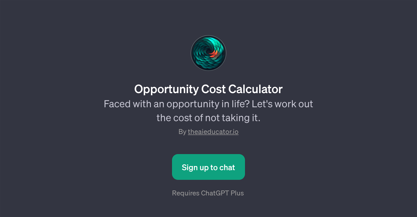 Opportunity Cost Calculator website
