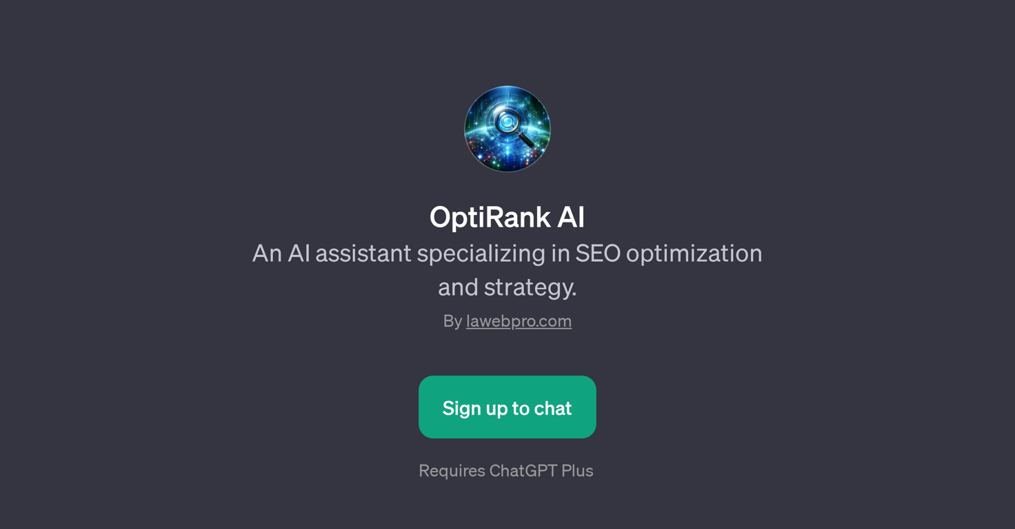 OptiRank AI website