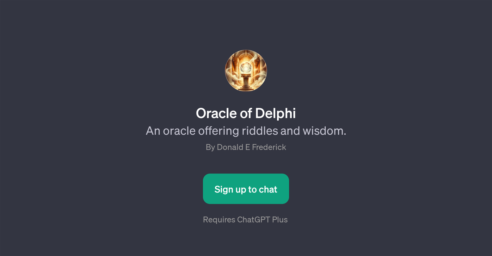 Oracle of Delphi website
