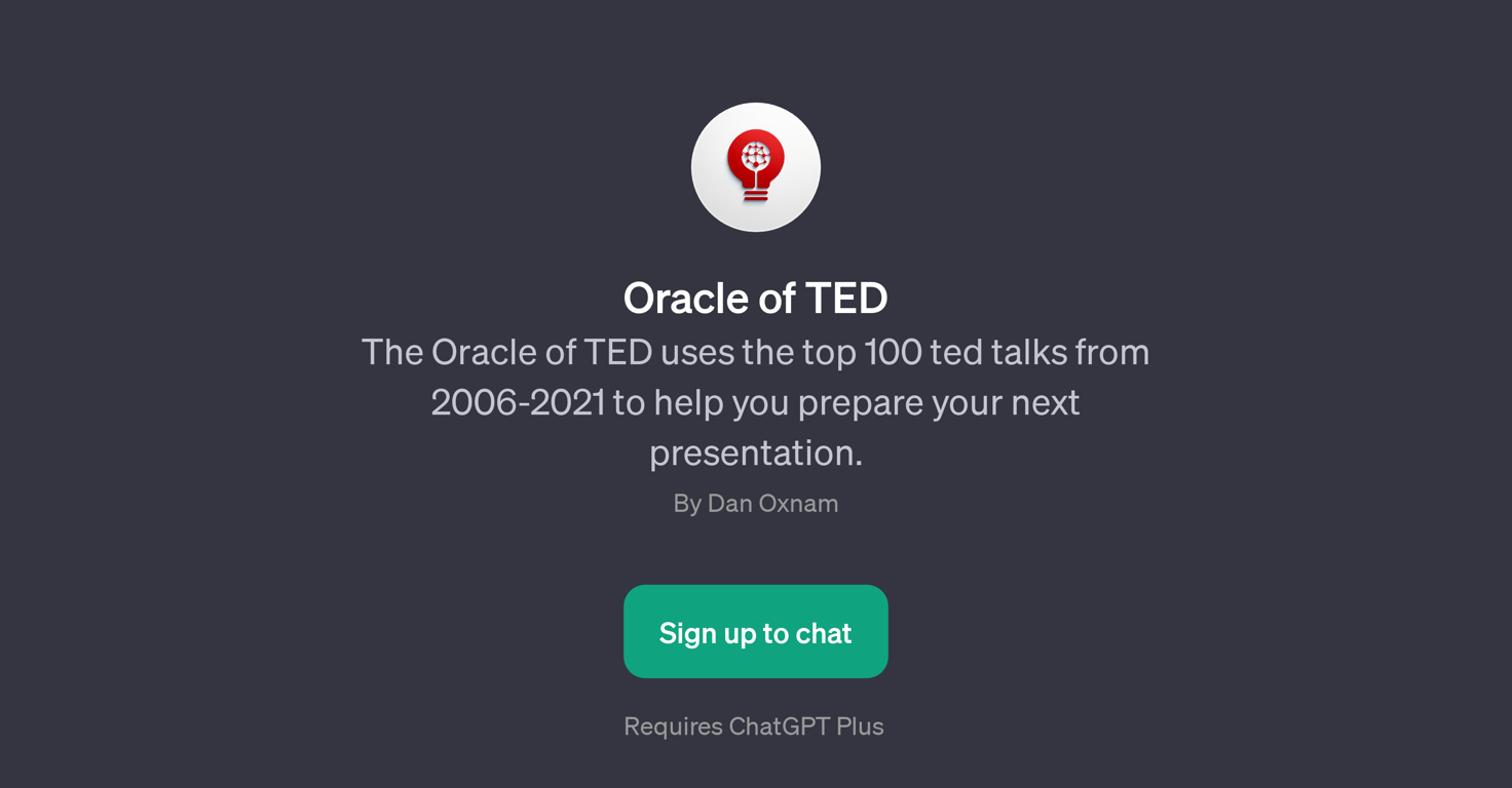 Oracle of TED website