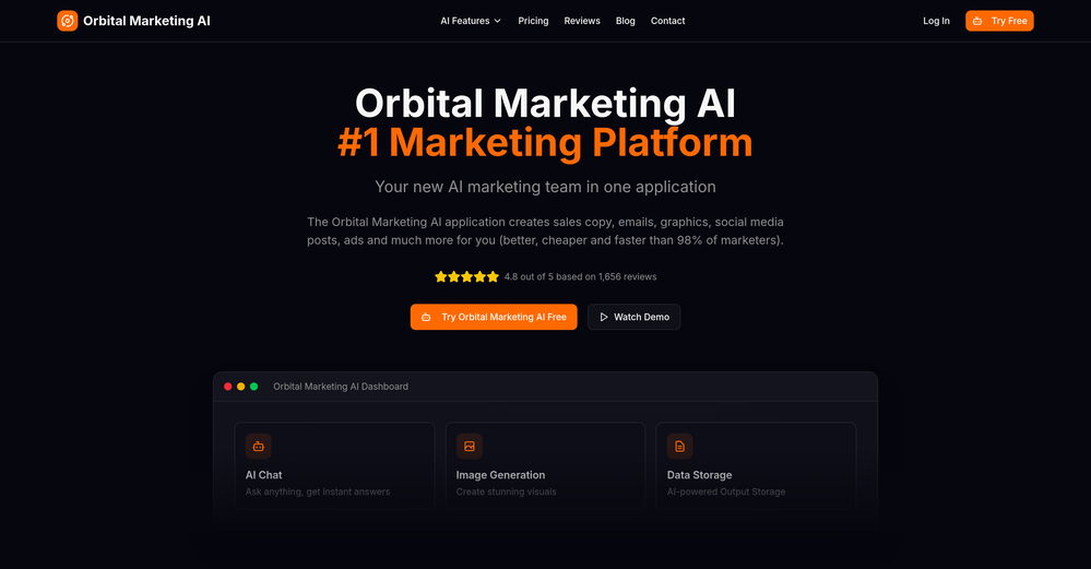 Orbital Marketing AI website