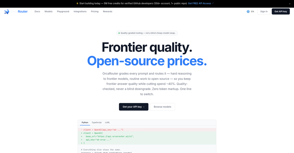 OrcaRouter website