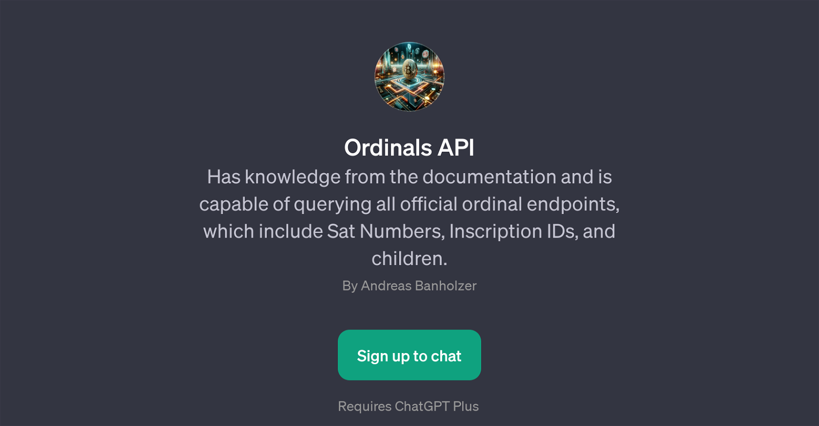 Ordinals API website